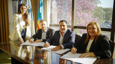 Federico Otermín, Diego Molea y Fernanda Vázquez anunciaron el Consejo de Seguridad y Justicia de Lomas junto a la UNLZ