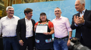 Kicillof y Rodríguez entregaron el certificado 20.000 de manipulación para SAE