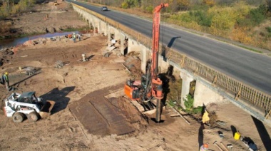 Avanza la construcción del puente sobre el río Samborombón en Brandsen