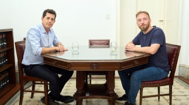 Otermín visitó a Wado de Pedro en el Senado