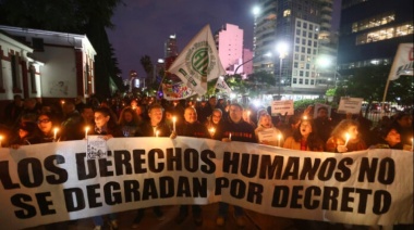 Protesta en la ex ESMA: “Los derechos humanos no se degradan por decreto”