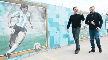 Diego nos une: Federico Otermín y Julián Álvarez recorrieron nuevas obras