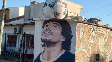 Conurbano y diez murales para recordar a Maradona en su cumpleaños