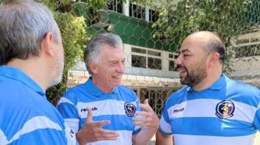 Mauricio Macri junto a Lalo Creus en La Matanza