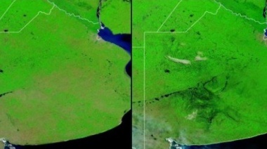 Inundaciones en la provincia de Buenos Aires: una foto satelital que muestra el antes y el después de las inundaciones