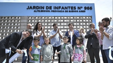 Kicillof inauguró un nuevo Jardín de Infantes y destacó la inversión pública