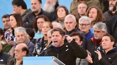 Unidad estratégica: Kicillof y Massa juntos en el bunker de Fuerza Patria para esperar el resultado electoral