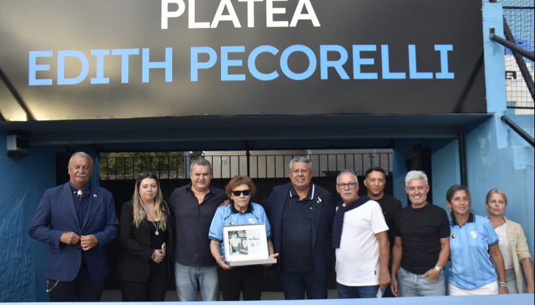 Chiqui Tapia recorrió el club y participó de la inauguración de la Platea Edith Pecorelli
