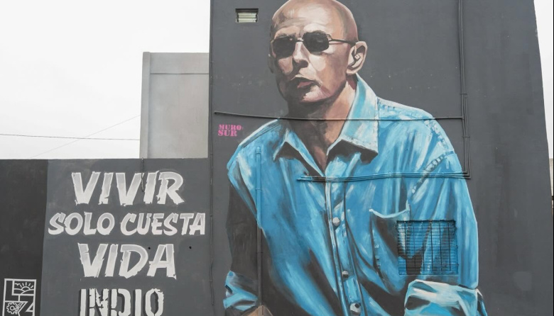 ¿Dónde pintaron el gran mural que hicieron en Fiorito en homenaje al Indio Solari?