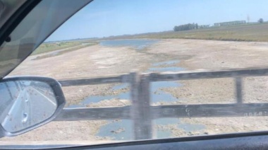 La sequía que golpea al territorio bonaerense alcanzó al Río Salado
