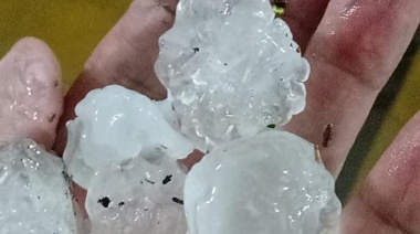 El granizo causó daños en Sierra de la Ventana