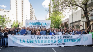 Multitudinaria marcha universitaria con fuerte presencia bonaerense