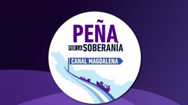 Peña por la Soberanía del Canal Magdalena, en el Puerto La Plata