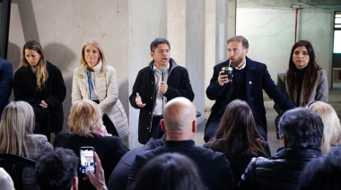 Otermín y Kicillof juntos en Lomas: recorrieron la obra de la nueva escuela especial 508