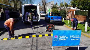 Lomas avanza con la instalación de nuevos reductores de velocidad