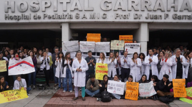 Nuevo paro de trabajadores del Garrahan y acto frente al Congreso