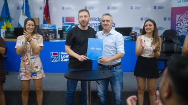 Federico Otermín recibió en Lomas al Cuervo Larroque y compartieron un encuentro con jóvenes de la comunidad