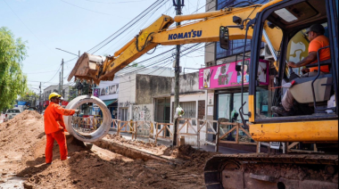 Avanza la obra hidráulica que transformará integralmente el centro de Pilar