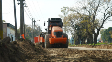 Avanzan las obras de repavimentación en la Ruta Provincial 205 entre Ezeiza y Cañuelas