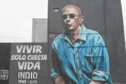 ¿Dónde pintaron el gran mural que hicieron en Fiorito en homenaje al Indio Solari?